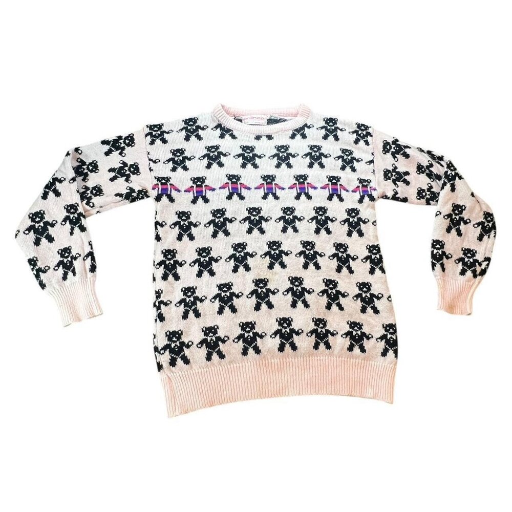 Vintage 90's Trans Teddy Bear Scoop Neck Sweater